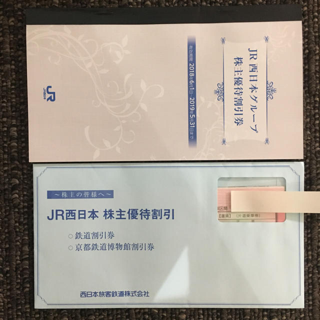 JR(ジェイアール)のJR西日本 株主優待割引券 チケットの乗車券/交通券(鉄道乗車券)の商品写真