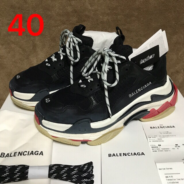 買い保障できる Balenciaga - 最安値 即日発送 40 BALENCIAGA triple s