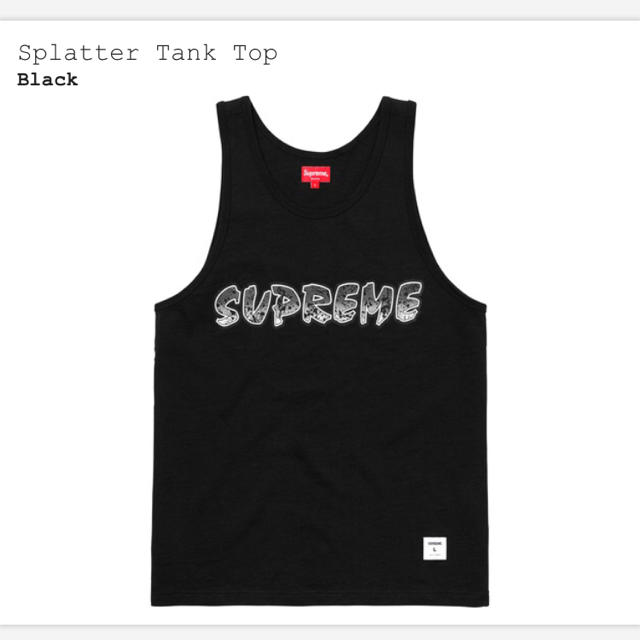 Supreme(シュプリーム)のsupreme splatter tank top 黒 Mサイズ メンズのトップス(タンクトップ)の商品写真