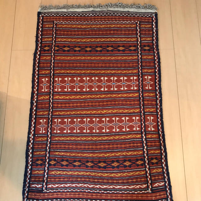 新品】定価¥36000ペルシャキリム☆カラート産手織りラグ 新品】定価¥36000ペルシャキリム☆カラート産手織りラグ