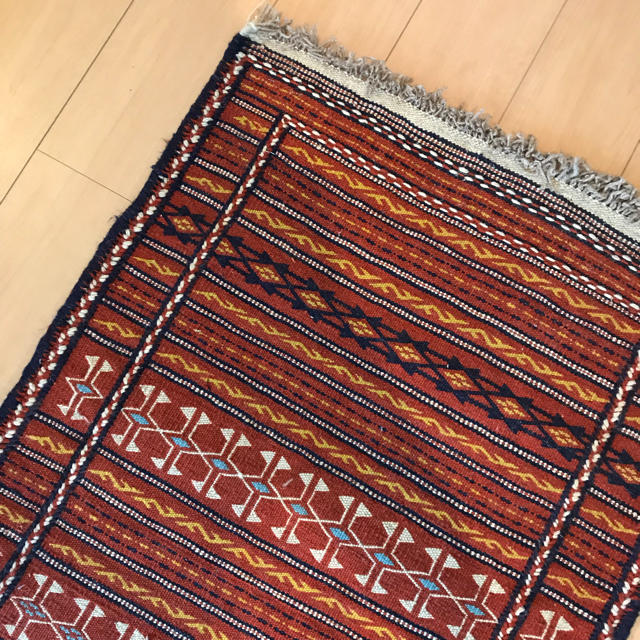 新品】定価¥36000ペルシャキリム☆カラート産手織りラグ 新品】定価¥36000ペルシャキリム☆カラート産手織りラグ