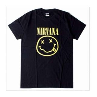 ニルヴァーナ Tシャツ ニコちゃん イエロー L ブラック ニルバーナ(Tシャツ/カットソー(半袖/袖なし))