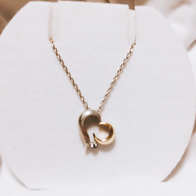 STAR JEWELRY(スタージュエリー)のSTAR JEWELRY HEART MOON DIAMOND NECKLACE ハンドメイドのアクセサリー(ネックレス)の商品写真