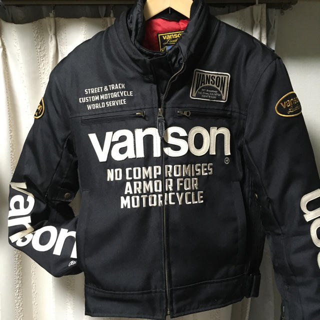 VANSON(バンソン)のVANSON バンソン ナイロンジャケット ブラック 黒 ハーレーダビッドソン メンズのジャケット/アウター(ライダースジャケット)の商品写真