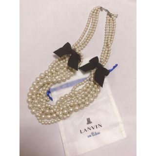 ランバンオンブルー(LANVIN en Bleu)の美品 LANVIN en Blue ネックレス(ネックレス)