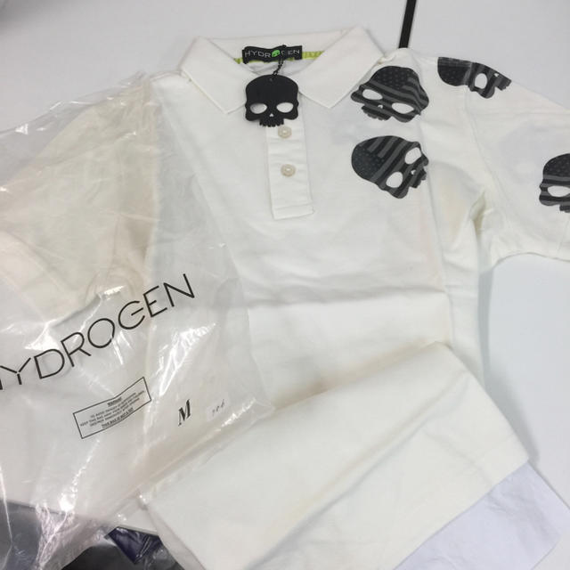 HYDROGEN(ハイドロゲン)のハイドロゲン 半ポロ  mサイズ  hydrogen メンズのトップス(ポロシャツ)の商品写真