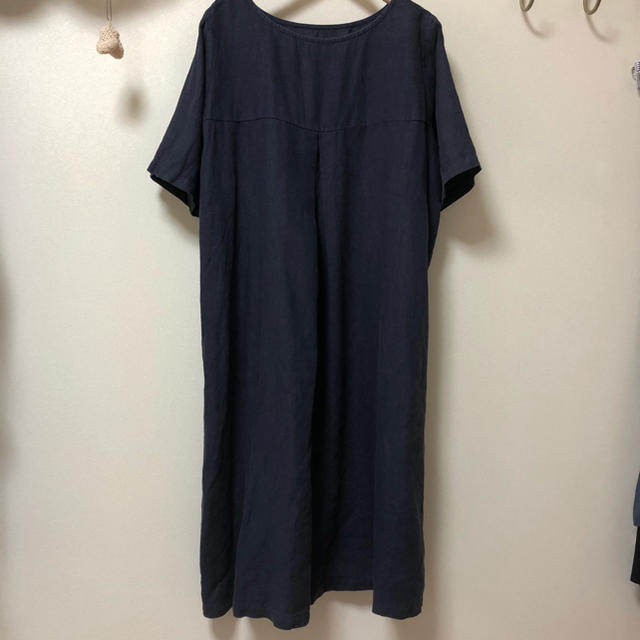 nest Robe(ネストローブ)の【新品】ネストローブ2wayリネン半袖ワンピ✩ネービー レディースのワンピース(ロングワンピース/マキシワンピース)の商品写真