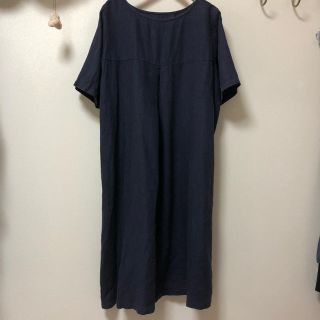 ネストローブ(nest Robe)の【新品】ネストローブ2wayリネン半袖ワンピ✩ネービー(ロングワンピース/マキシワンピース)