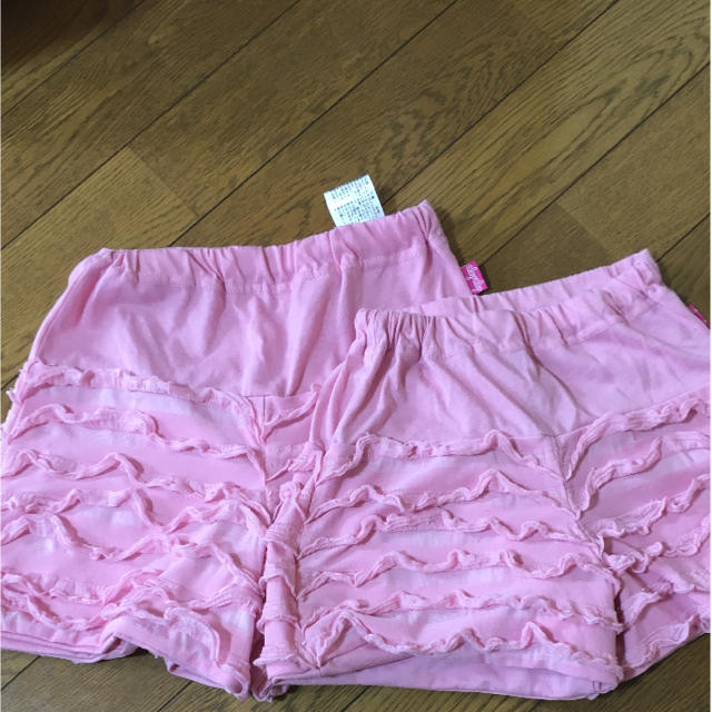 姉妹お揃い ショートパンツ フリフリ キッズ/ベビー/マタニティのキッズ服女の子用(90cm~)(パンツ/スパッツ)の商品写真