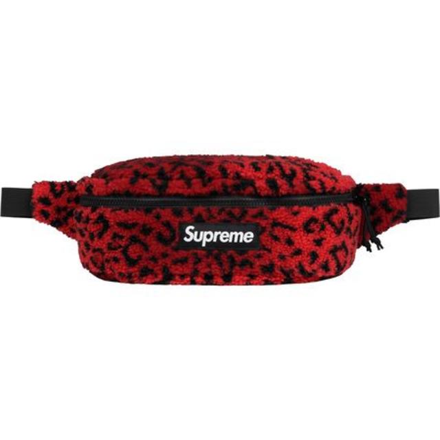 Supreme Leopard Fleece Waist Bag