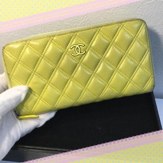 シャネル(CHANEL)の【CHANEL】ラムスキンマトラッセ❤️ラウンドファスナー長財布✨お値下げ‼️(財布)