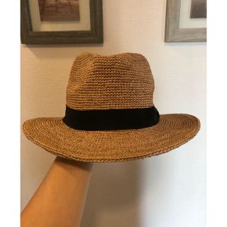 ザラ(ZARA)の新品 ZARA ストローハット 麦わら帽子 S(麦わら帽子/ストローハット)