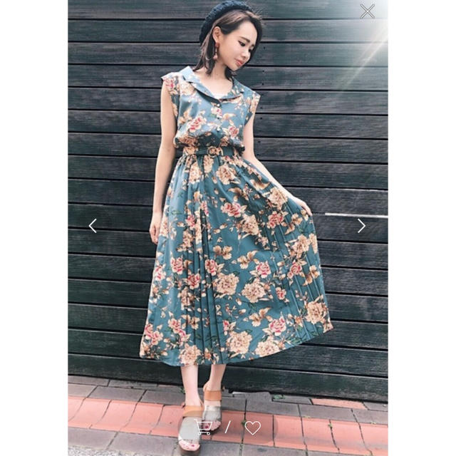 REDYAZEL レディアゼル】ワンピース 花柄 ノースリーブ ♡REDYAZEL♡花柄タックつきノースリーブワンピース♡新品♡