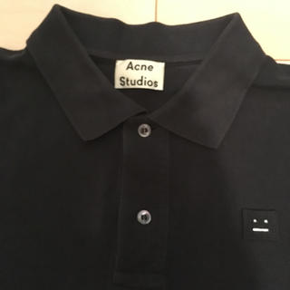 アクネ(ACNE)のacne ポロシャツ 黒 S(ポロシャツ)