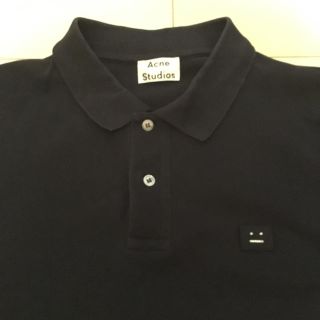 アクネ(ACNE)のacne ポロシャツ 濃紺 ネイビー M(ポロシャツ)