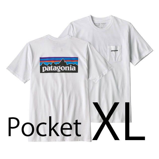 新品 XL パタゴニア P6 ロゴ コットン ポケットTシャツ白