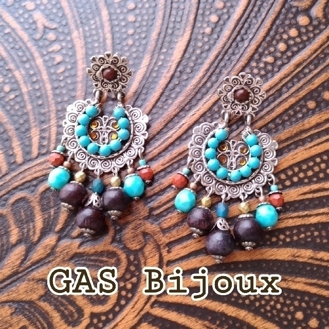 FREAK'S STORE(フリークスストア)のGAS Bijoux ガス・ビジュー ターコイズ 天然石 ピアス レア レディースのアクセサリー(ピアス)の商品写真