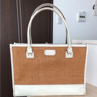 ケイトスペードニューヨーク(kate spade new york)のケイトスペード レザー❎ストローバッグ☆(ハンドバッグ)