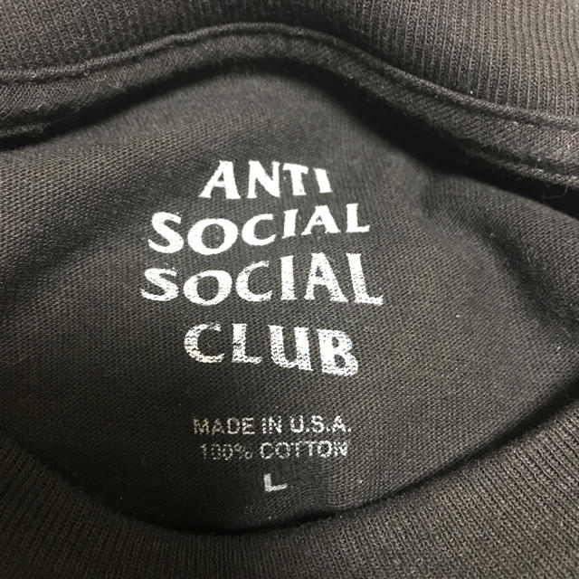 ANTI(アンチ)のanti social social club T-シャツ ブラック Lサイズ メンズのトップス(Tシャツ/カットソー(半袖/袖なし))の商品写真