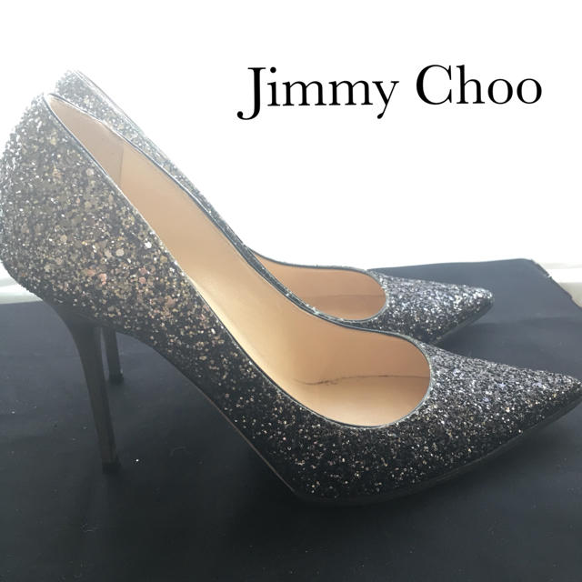 Jimmy Choo♡黒ラメピンヒール