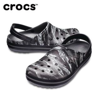 クロックス(crocs)の残少 クロックス 27cm グレー ブラック グラフィック ビーチサンダル 希少(ビーチサンダル)