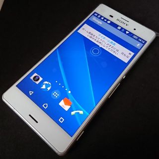 エクスペリア(Xperia)のSONY Xperia z3 SOL26 ホワイト フロントP交換 美品 NW○(スマートフォン本体)