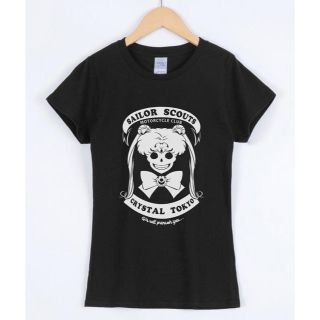 【送料無料】セーラームーン ドクロ Tシャツ ブラック(その他)