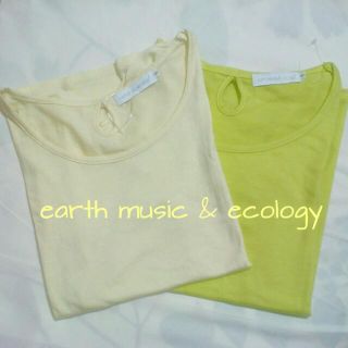 アースミュージックアンドエコロジー(earth music & ecology)の新品アース☆リボンTシャツ2枚セット(Tシャツ(半袖/袖なし))