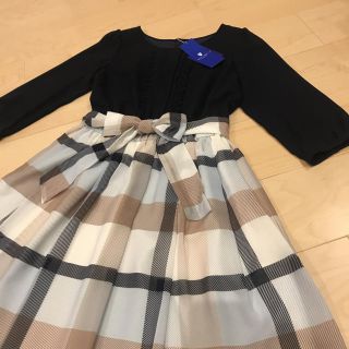 バーバリーブルーレーベル(BURBERRY BLUE LABEL)の今季に♡タグ付クレストブリッジドッキングワンピ(ひざ丈ワンピース)