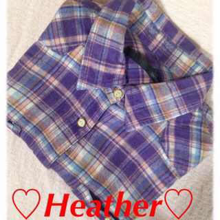 ヘザー(heather)のHeather♡チェックシャツ(シャツ/ブラウス(長袖/七分))