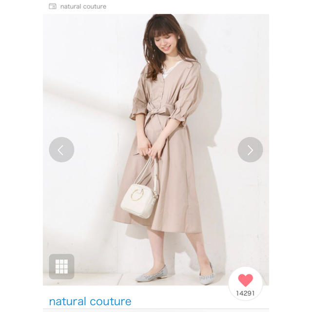 natural couture(ナチュラルクチュール)のnatural couture ワンピース レディースのワンピース(ひざ丈ワンピース)の商品写真