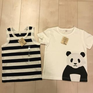 ムジルシリョウヒン(MUJI (無印良品))の【タグ付き☆新品】無印良品 Tシャツ＆タンクトップ サイズ100(Tシャツ/カットソー)