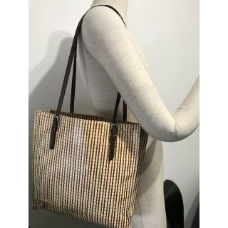 プラダ(PRADA)の●10.5万プラダ革レザーショルダー格子タッターソールチェックバッグスクエア美品(ショルダーバッグ)