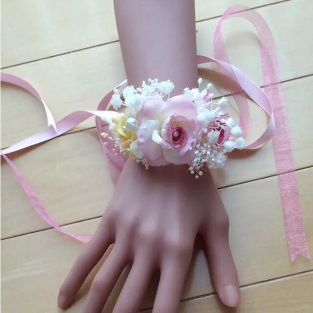 かすみ草花かんむり♡花ピン♡リストブーケ