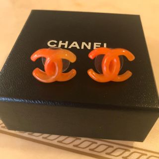 シャネル(CHANEL)のCHANEL 販売店舗限定オレンジグラデーションピアス美品(ピアス)