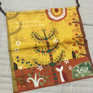 カルディ(KALDI)の【未使用】KALDI巾着袋(ショップ袋)