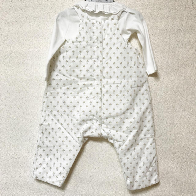 PETIT BATEAU(プチバトー)の☆SALE☆ 新品 プチバトー♡  ボディ&サロペットセット 6m 67cm キッズ/ベビー/マタニティのベビー服(~85cm)(ロンパース)の商品写真