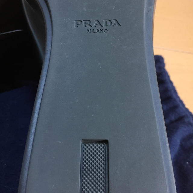 PRADA(プラダ)のPRADA レザーシューズ ラバーソール 11ss エスパドリーユ 黒 メンズの靴/シューズ(ドレス/ビジネス)の商品写真