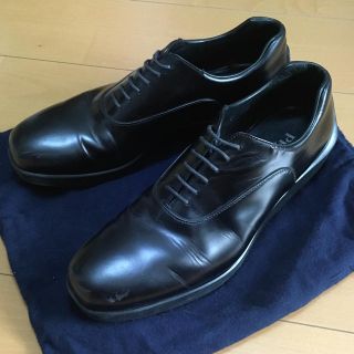 プラダ(PRADA)のPRADA レザーシューズ ラバーソール 11ss エスパドリーユ 黒(ドレス/ビジネス)