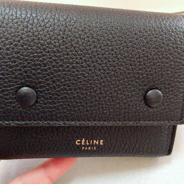 celine(セリーヌ)のCELINE セリーヌ 希少限定カラー ミッドナイト 三つ折り財布 レディースのファッション小物(財布)の商品写真