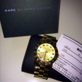 マークバイマークジェイコブス(MARC BY MARC JACOBS)のマーク★イエローゴールド 時計(腕時計)