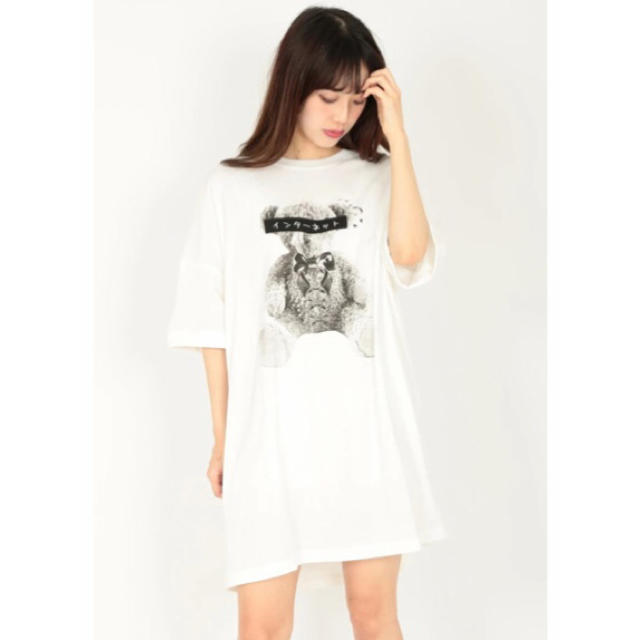 Ank Rouge(アンクルージュ)の【未使用】アンクルージュ インターネットBearスーパーBIGTe Tシャツ レディースのワンピース(ミニワンピース)の商品写真