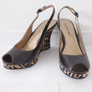 スティーブマデン(Steve Madden)のmadden girl ヒョウ柄 ウエッジ サンダル 新品(サンダル)