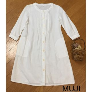 ムジルシリョウヒン(MUJI (無印良品))の【最終お値下げ】MUJI  無印良品  リネン ワンピース(ひざ丈ワンピース)