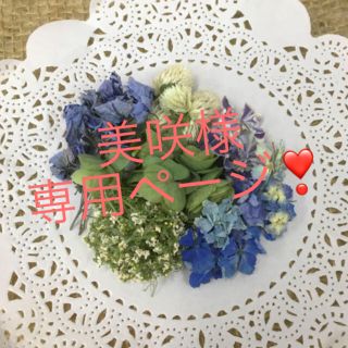 紫陽花ブルーのドライヘッドプラスレッド(ドライフラワー)