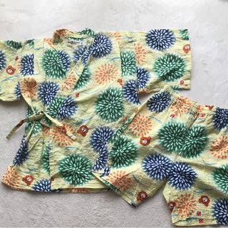 専用 美品♡ミキハウス ホットビスケット 花火柄可愛い 甚平 綿100%(甚平/浴衣)