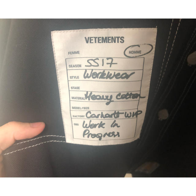 Balenciaga(バレンシアガ)のvetements carhartt ワークシャツ xs  確実正規品    メンズのトップス(シャツ)の商品写真