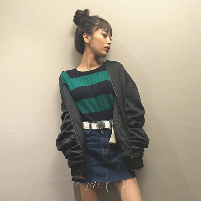 moussy(マウジー)のmoussy デニムミニスカート レディースのスカート(ミニスカート)の商品写真