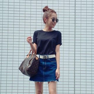 マウジー(moussy)のmoussy デニムミニスカート(ミニスカート)