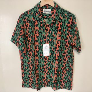ワコマリア レオパード シャツ(メンズ)(グリーン・カーキ/緑色系)の